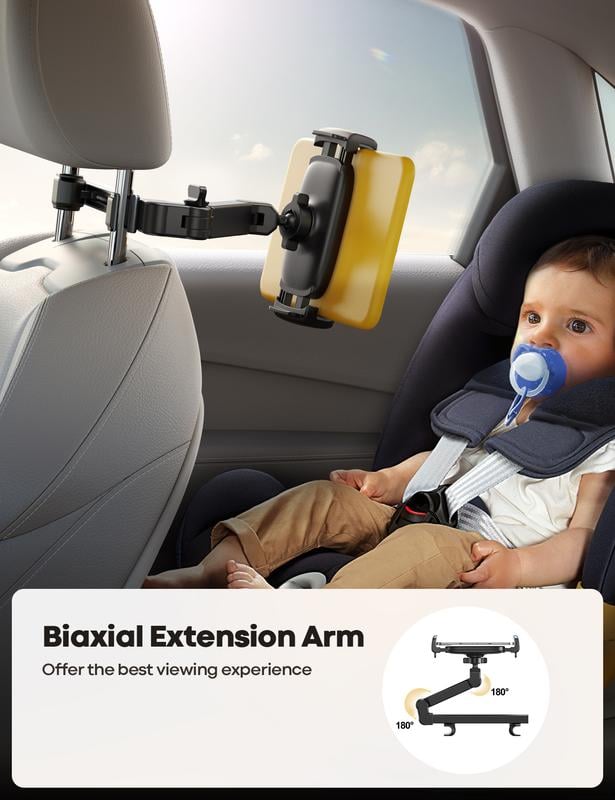 3-in-1 Car Headrest Tablet Holder