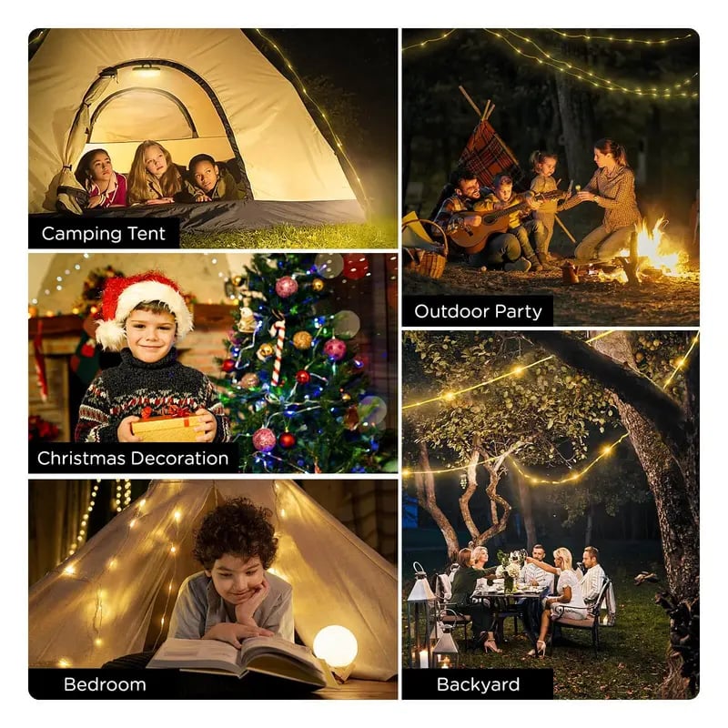 4 in 1 Camping String Lights