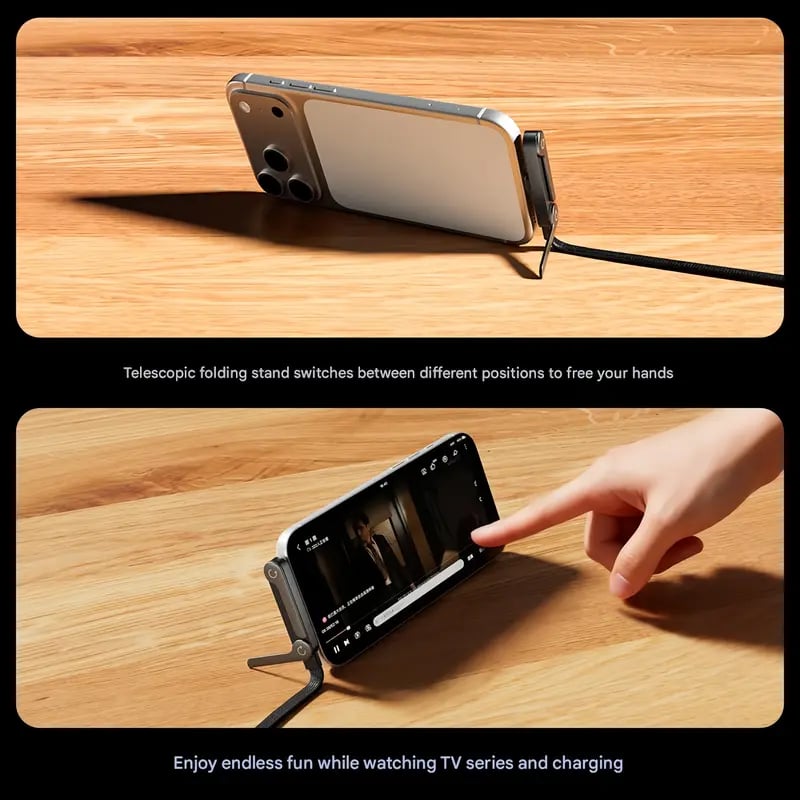 Adjustable Phone Stand with Flexible Support Cable