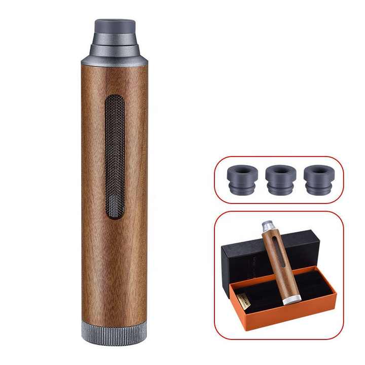 Wood Portable Handheld Aluminium Ashtray