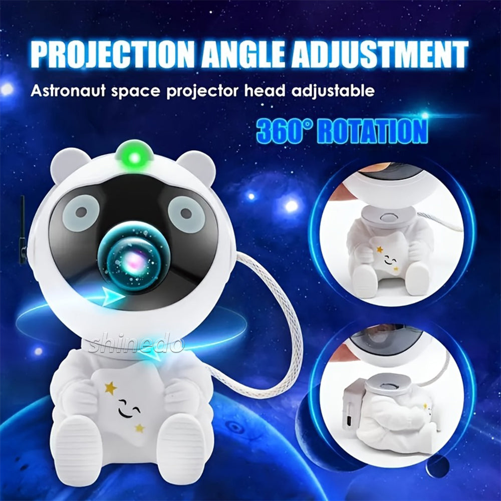 🚀 Astronaut 360° Rotating Galaxy Projector Lamp