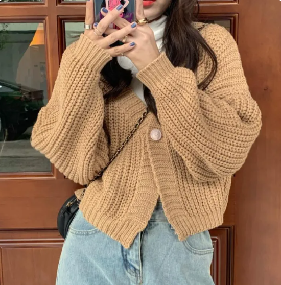 Women's Gentle Loose Knit Short Sweater