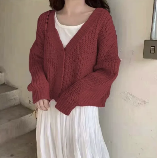 Women's Gentle Loose Knit Short Sweater