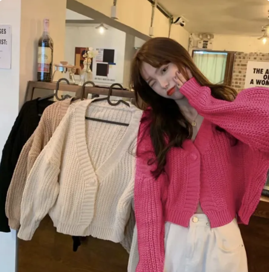 Women's Gentle Loose Knit Short Sweater