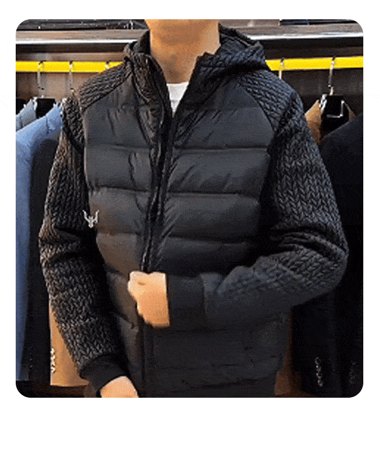 π§₯ Men's Warm Patchwork Winter Hoodie