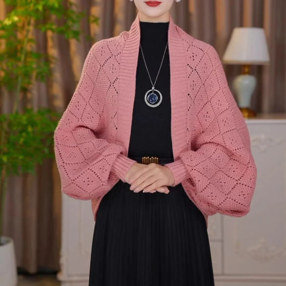 Women's Knit Shawl Cardigan