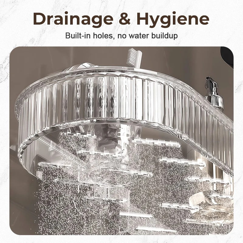 Crystal-Clear Wall Mounted Bathroom Shelf
