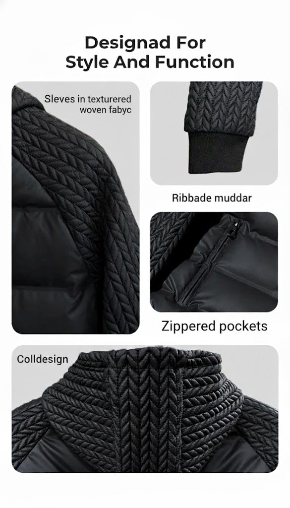 π§₯ Men's Warm Patchwork Winter Hoodie