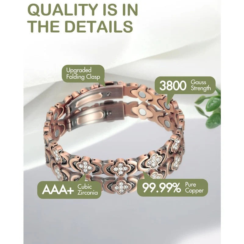 adjustable copper magnetic bracelet men women
