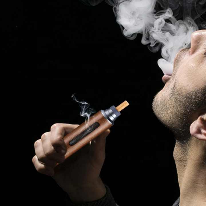 Electric Wood Portable Handheld Aluminium Ashtray