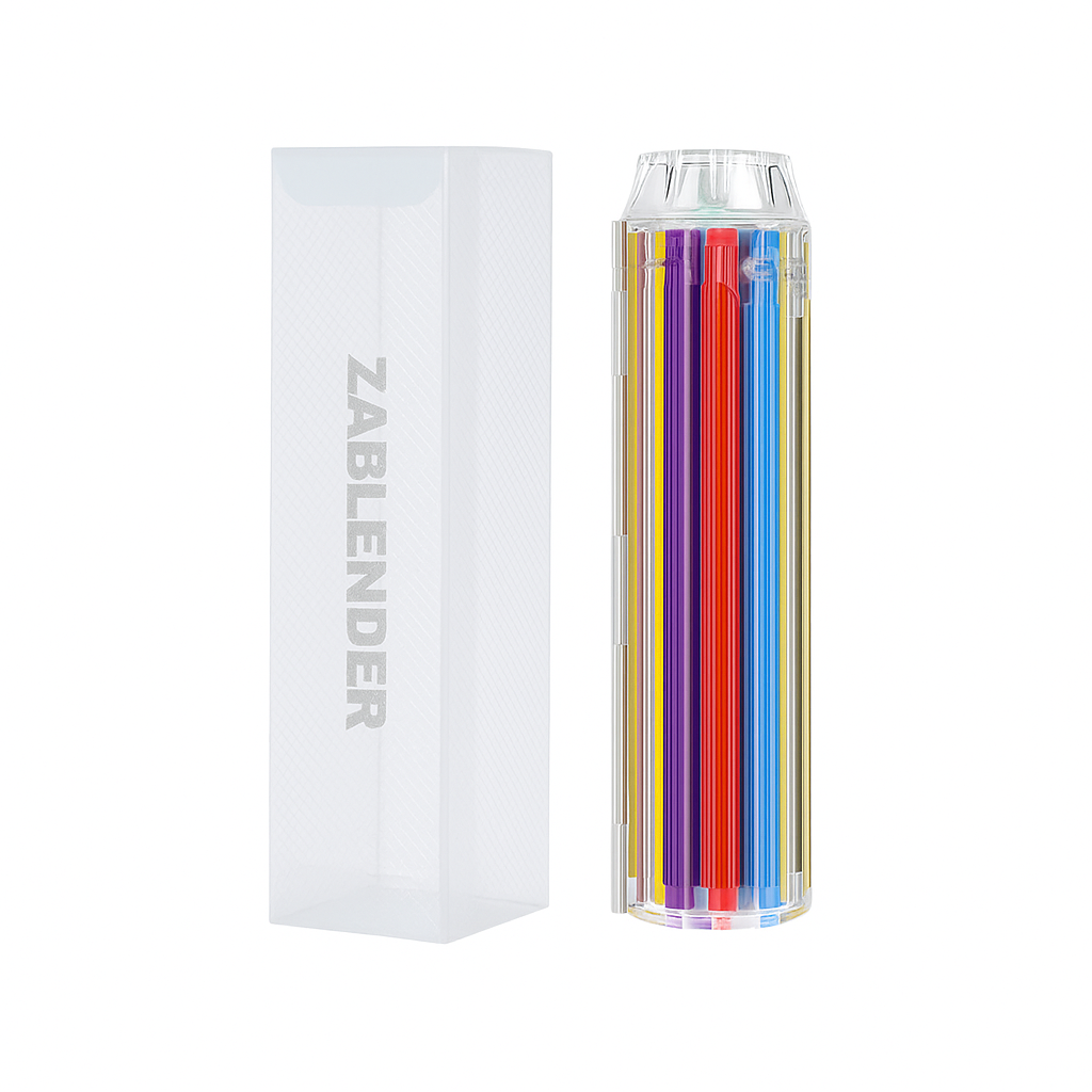 ZABLENDER™ Portable Reusable Straw Set – Eco-Friendly &amp; Stylish