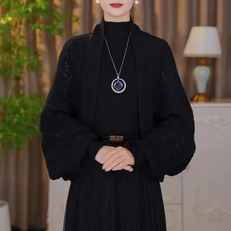 Women's Knit Shawl Cardigan – Open Front, Cozy &amp; Stylish